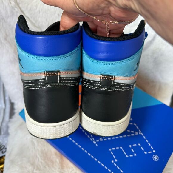 NIKE Air Jordan Men’s 1 High OG Prototype DC615-100 White Multi Color Sneakers 9 - Picture 4 of 14